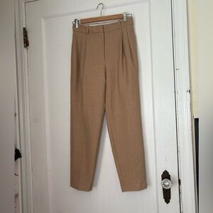 Babaton Tan Chinos Relaxed Fit Cotton Blend